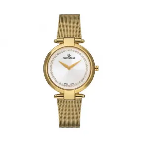 金韵娜/Grovana Regular Collection 系列 33 mm  镀金 石英机芯 女表 4516.1112