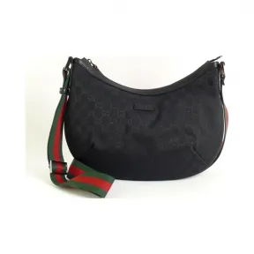 古驰/Gucci 黑色 帆布  斜跨包 181092-F4F5R-1060