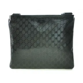 古驰/Gucci 黑色 PVC  斜跨包 201446-FU4CR-1000