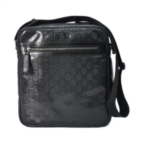 古驰/Gucci 黑色 PVC  斜跨包 201448-FU4CR-1000