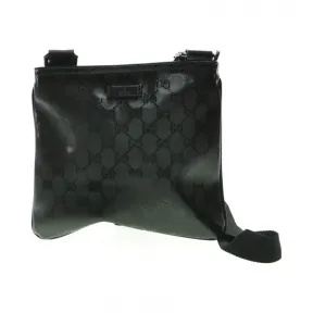 古驰/Gucci 黑色 PVC  斜跨包 201538-FU4CR-1000