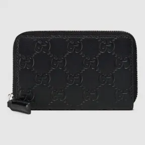 古驰/Gucci Gucci Signature 全拉链式卡片夹 255452 CWC1N 1000