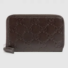 古驰/Gucci Gucci Signature 全拉链式卡片夹 255452 CWC1N 2140