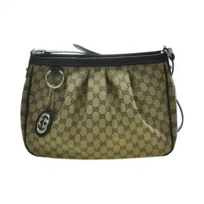 古驰/Gucci 深啡色 帆布  斜跨包 296834-FAFXG-9643