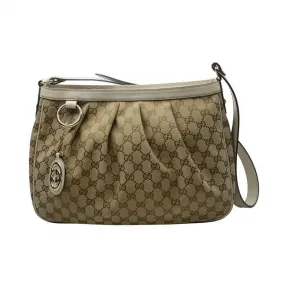 古驰/Gucci 杏色 帆布  斜跨包 296834-FAFXG-9761