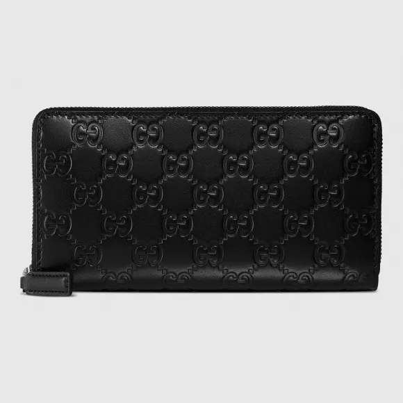 古驰/Gucci Gucci Signature皮革全拉链式钱包 307987 CWC1R 1000