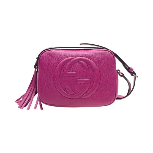 古驰/Gucci 桃红色 牛皮  斜挎包 308364-A7M0G-5523