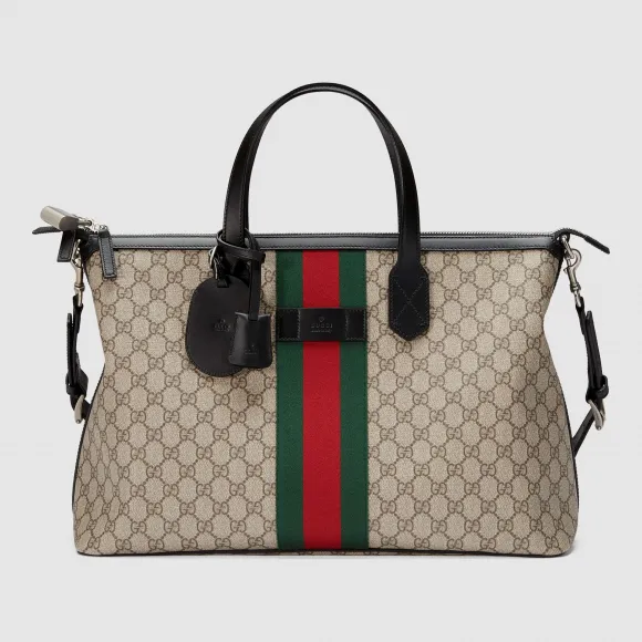 古驰/Gucci 织带GG高级人造革行李包 359261 KHNGN 9692