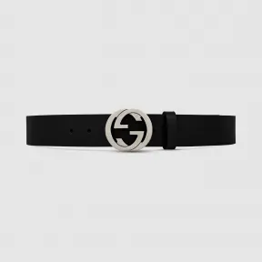 古驰/Gucci 互扣式双G带扣皮革腰带 368186-BGH0N-1000