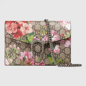 古驰/Gucci Dionysus Blooms天竺葵印花迷你链条手袋 401231 KU2AN 8693