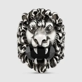 古驰/Gucci 饰水晶狮头戒指 402763-J1D50-9074