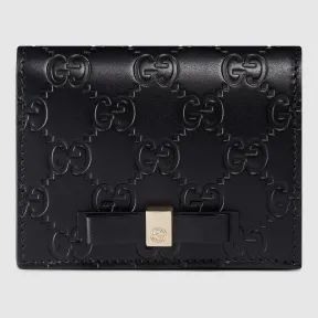 古驰/Gucci Gucci Signature皮革卡片夹 406924 CWC1G 1000