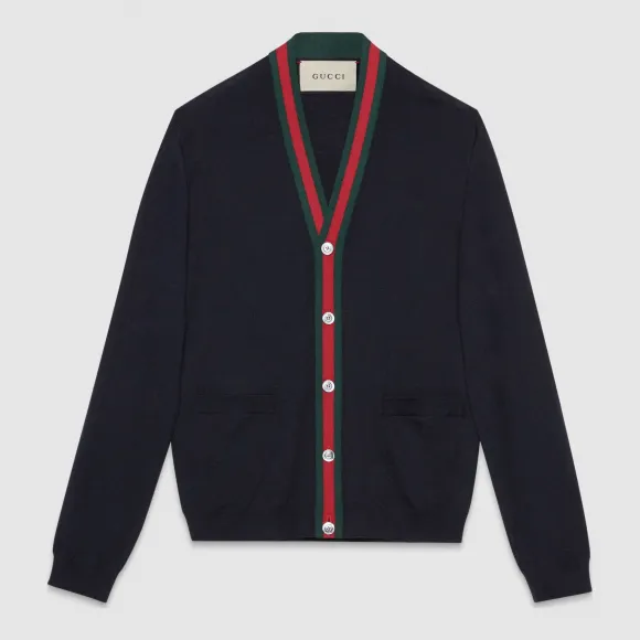 古驰/Gucci 织带羊毛开衫 408146 Z596A 4060