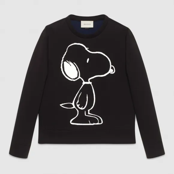 古驰/Gucci Snoopy 印花纯棉运动衫 408241 X3E72 1061