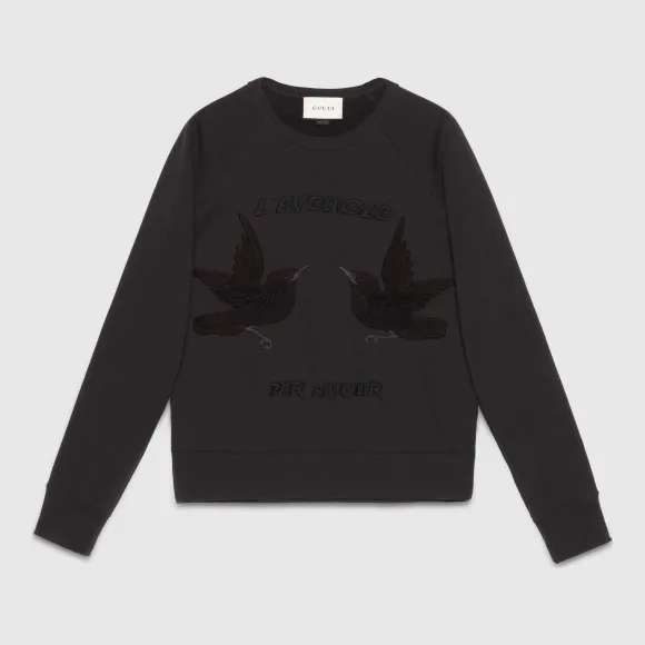 古驰/Gucci 蜂鸟图案纯棉运动衫 408242 X5C72 1285