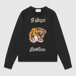 古驰/Gucci 狮子图案纯棉运动衫 408242 X5E80 1577