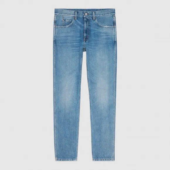 古驰/Gucci 漂白水洗修身牛仔裤 408636 XD397 4009