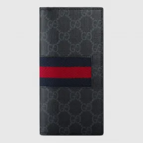 古驰/Gucci 高级人造帆布饰条纹织带钱包 408836 KHN4N 1095