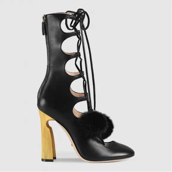 古驰/Gucci 皮革系带靴 409230 CQXD0 1000