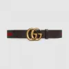 古驰/Gucci 双G带扣帆布织带腰带 409416-HE2AT-8664