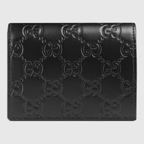 古驰/Gucci Gucci Signature皮革卡片夹 410120 CWC1G 1000