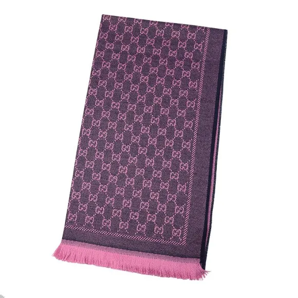 古驰/Gucci 蓝色/粉红色 羊毛  丝巾 411115-3G200-4071