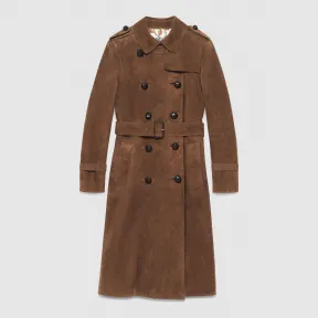 古驰/Gucci 麂皮配带风衣 411126 XC248 2471