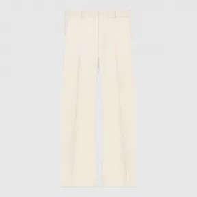 古驰/Gucci 白色纯棉真丝喇叭裤 419495 ZGM85 9205