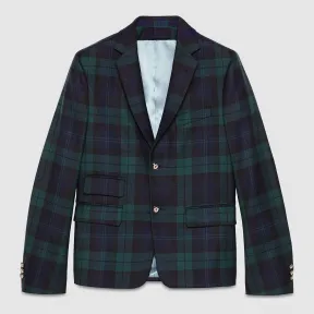 古驰/Gucci 剑桥羊毛格纹单西 421766 Z575B 3394