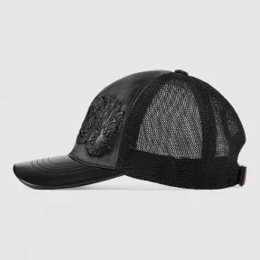 古驰/Gucci 老虎压印真皮棒球帽 426887 4HB20 1060