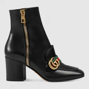 古驰/Gucci 真皮中跟及踝靴 432063 DKHC0 1060