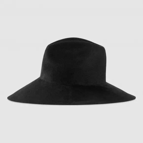 古驰/Gucci 不对称宽边帽 433383 KDG00 1000