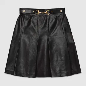 古驰/Gucci 真皮百褶裙 433931 XN336 1000