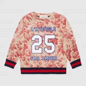 古驰/Gucci 儿童蜡叶印花运动衫 435071 X5E19 6209