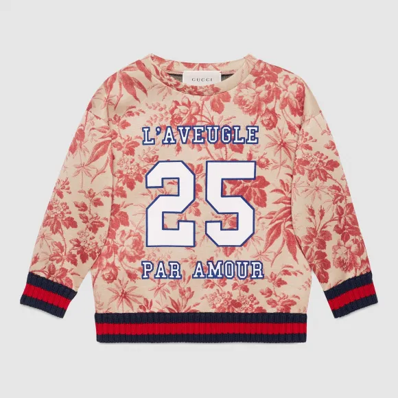 古驰/Gucci 儿童蜡叶印花运动衫 435071 X5E19 6209