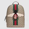古驰/Gucci 蜜蜂织带Animalier GG高级人造革后背包 442892 K2LZT 8968