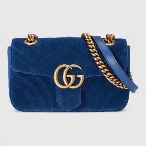 古驰/Gucci GG Marmont系列天鹅绒迷你手袋 446744 K4D2T 4511