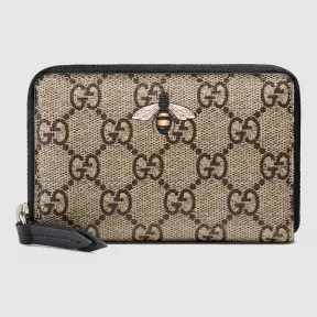 古驰/Gucci 蜜蜂印花GG高级人造革拉链式卡片夹 451276 K5T1N 8666