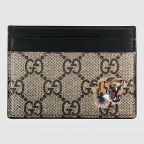 古驰/Gucci 老虎印花GG高级人造革卡片夹 451277 K5X1N 8666