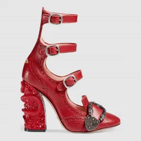 古驰/Gucci 真皮布洛克浅口鞋 452140 A3N00 6433