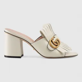 古驰/Gucci 双 G 皮革中跟凉鞋 453495 C9D00 9022