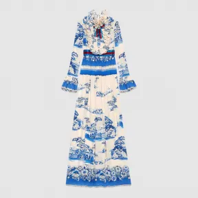 古驰/Gucci 瓷花园印花真丝礼服 453997 ZIZ89 9202