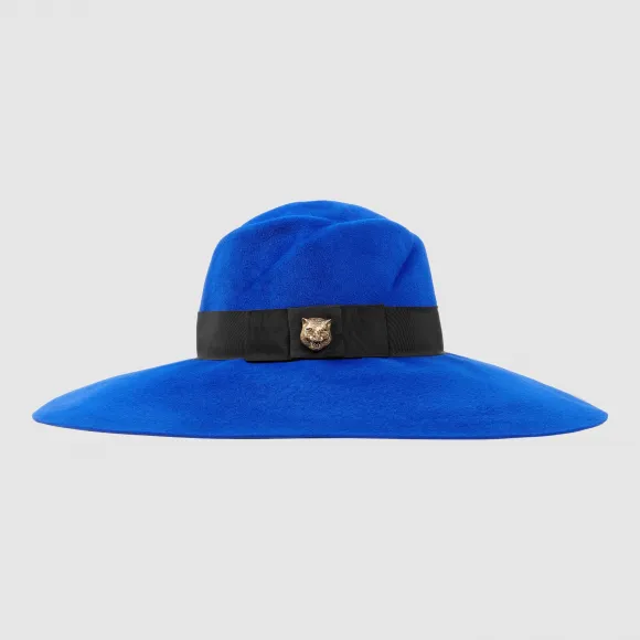 古驰/Gucci 毛毡宽边帽 454671 3HA04 4360