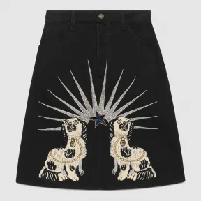 古驰/Gucci 刺绣牛仔裙 456974 XR402 1082