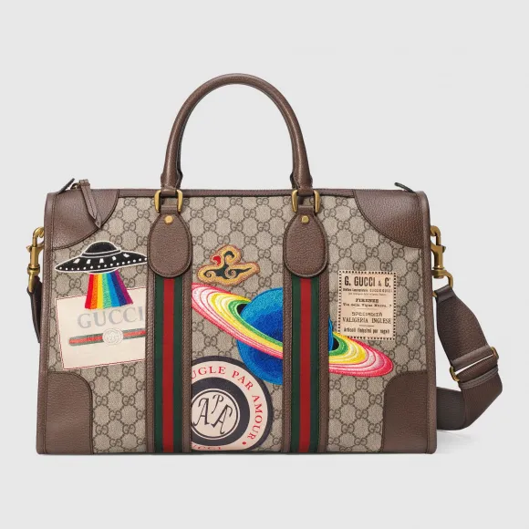 古驰/Gucci Gucci Courrier系列柔软高级人造帆布行李袋 459311 K9RMT 8343