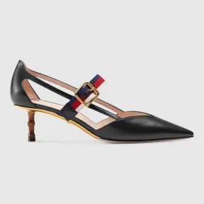 古驰/Gucci 皮革竹节跟鞋 460114 CQXS0 1183