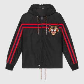 古驰/Gucci 气场猫贴花尼龙风衣 468227 Z706B 1082