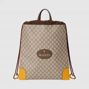 古驰/Gucci GG Supreme帆布抽绳背包 473872-K9RKT-8858