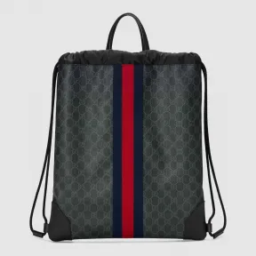 古驰/Gucci 柔软高级人造帆布抽绳背包 473872 9IK8N 1071