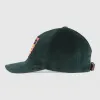 古驰/Gucci 盾牌图案天鹅绒棒球帽 478506 4HB70 3068